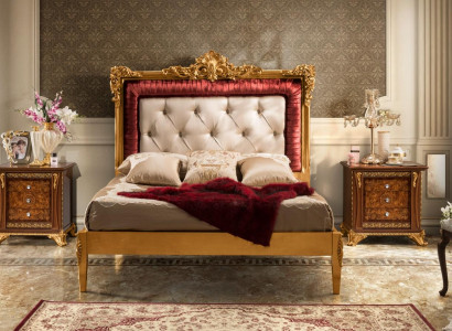 Bed 2x Nightstand Bedroom Set Designer Luxury Beds Hotel Complete 3-piece.